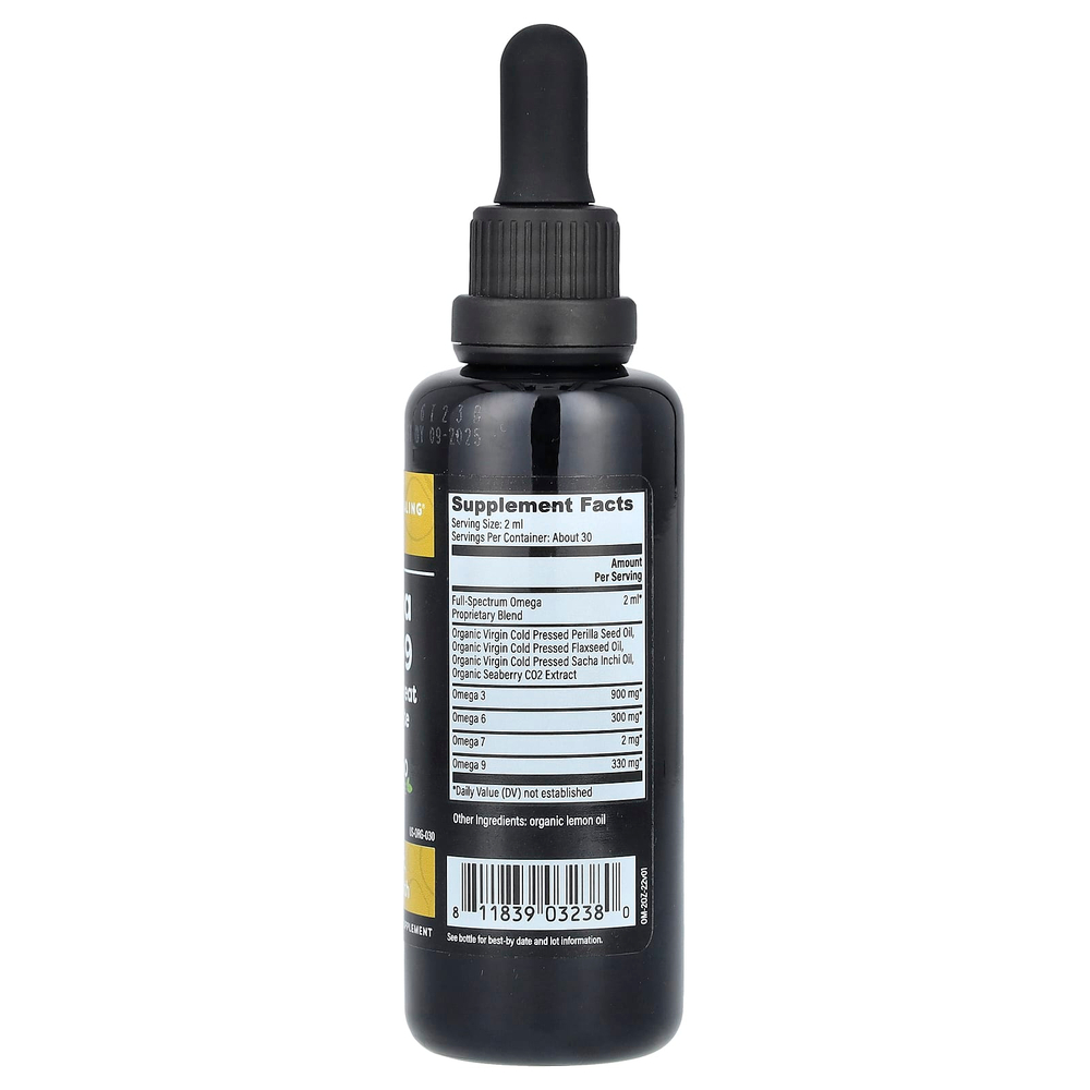 Global Healing, омега-3, 6, 7, 9, лимон, 59,2 мл (2 жидк. унции)