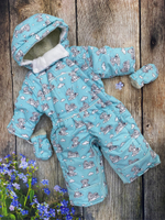 Комбинезон-трасформер детский 2в1 "Мишутка" , модель: 72-18 (Цвет: Песочный, Размер: 80)