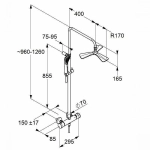 Душевая система Kludi Fizz Dual Shower System 670950500