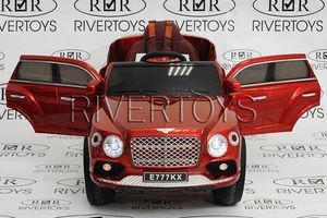 Детский электромобиль River Toys BENTLEY E777KX красный
