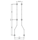 Спортивный комплекс №5, параворкаут, брусья двойные 3900*1300*1600 мм., D=89 мм.