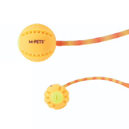 M-PETS Светящийся мяч на веревке FLASH LED, размер 6.4 x 50 см