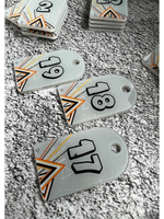 Номерки для ключей акрил 3х5 см