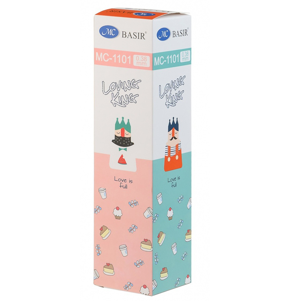 Стержни для ручек пиши стирай гелевые синие, 20 шт, 129 мм, MC-Basir, набор стирающихся стержней с наконечником 0,38 мм