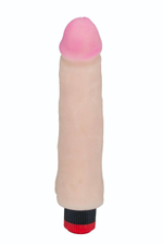Реалистичный вибратор из неоскин - 23,2 см. (Цвет: телесный)