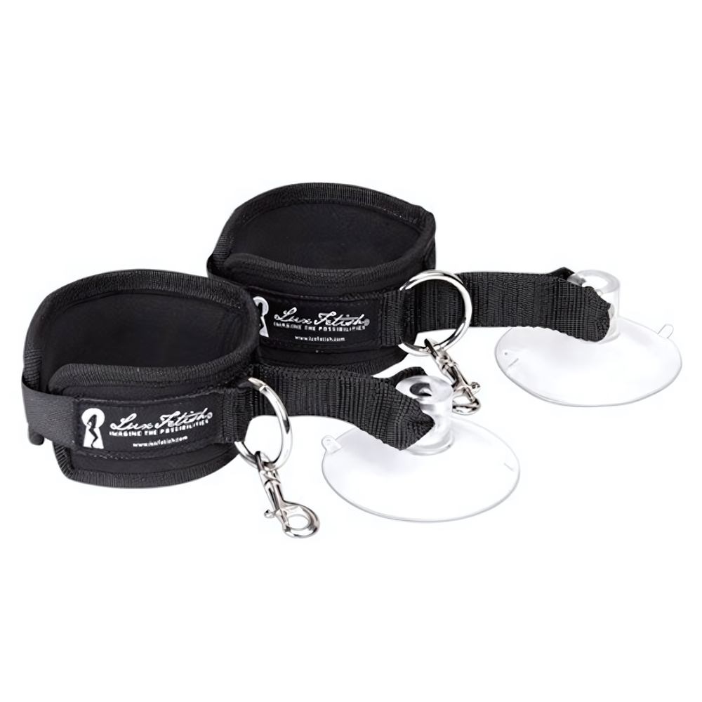 Наручники с присосками Sexy Suction (Цвет: черный)