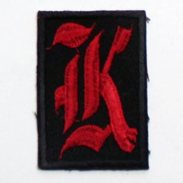 Нашивка буква "K" (красная)