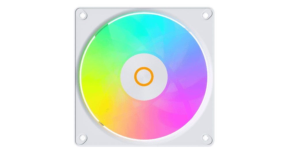 Вентилятор для корпуса Ocypus Gamma F12 Elite WH ARGB REVERSE BLADE 1x(120x120x25mm) Белый