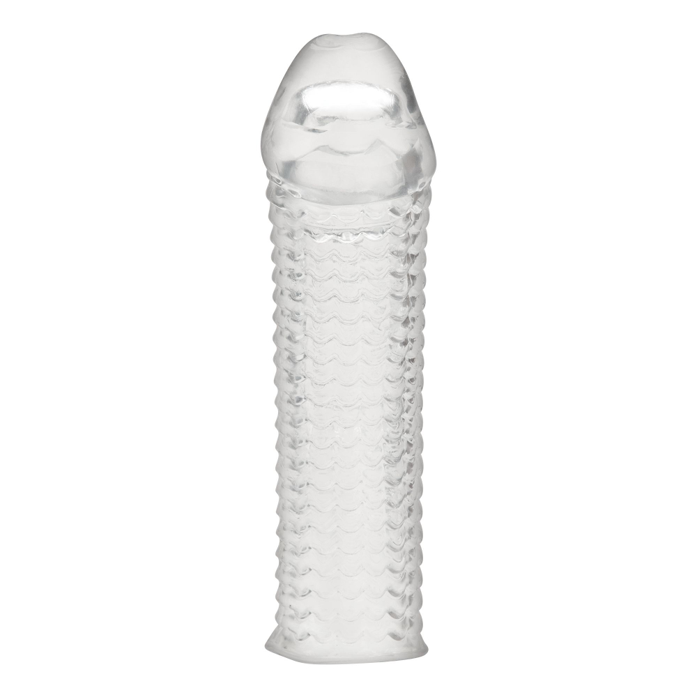 Текстурированная насадка на пенис Clear Textured Penis Enhancing Sleeve Extension - 16,5 см. (Цвет: прозрачный)