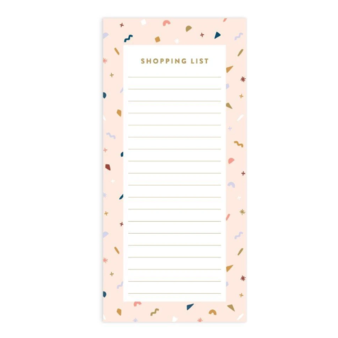 Confetti DL Magnet Shopping List Notepad