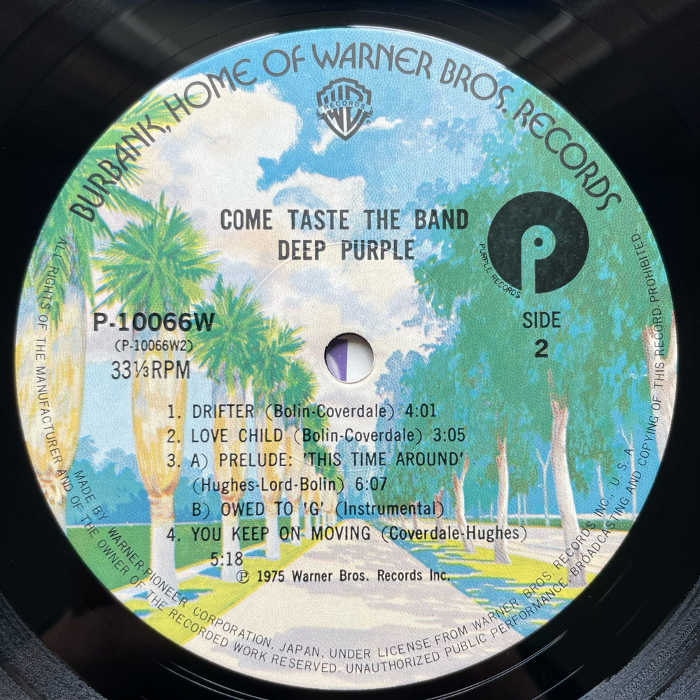Винтажная виниловая пластинка LP Deep Purple Come Taste The Band (Япония 1975) (Без Оби)