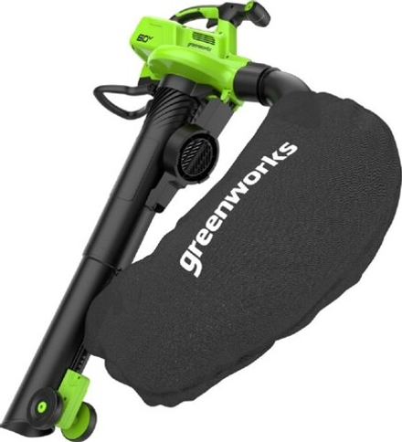 Воздуходувка-пылесос аккумуляторная GREENWORKS 2409307 60V, бесщеточная, без АКБ и ЗУ