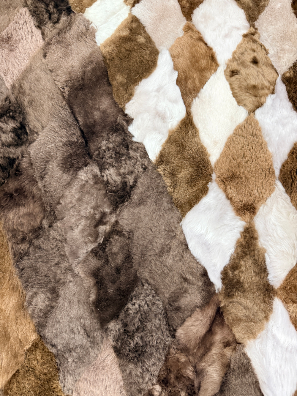 Покрывало меховое ковер из шкуры овчины