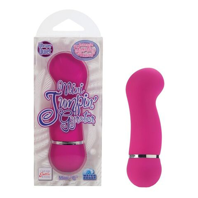 Розовый мини-вибратор с подвижной головкой Mini Jimpin’ Gyrator - 12,5 см. (Цвет: розовый)