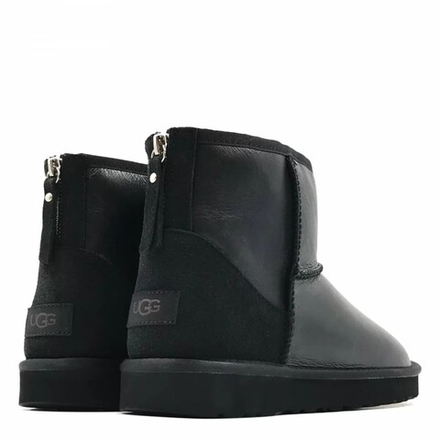 Угги UGG Mens Classic Mini Zip Metallic Black