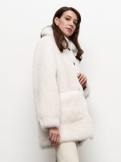 Шуба из шерсти чебурашка, SilverFox (арт. S1164-001)