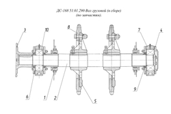 ДС-168 51.01.290 Вал грузовой (в сборе)