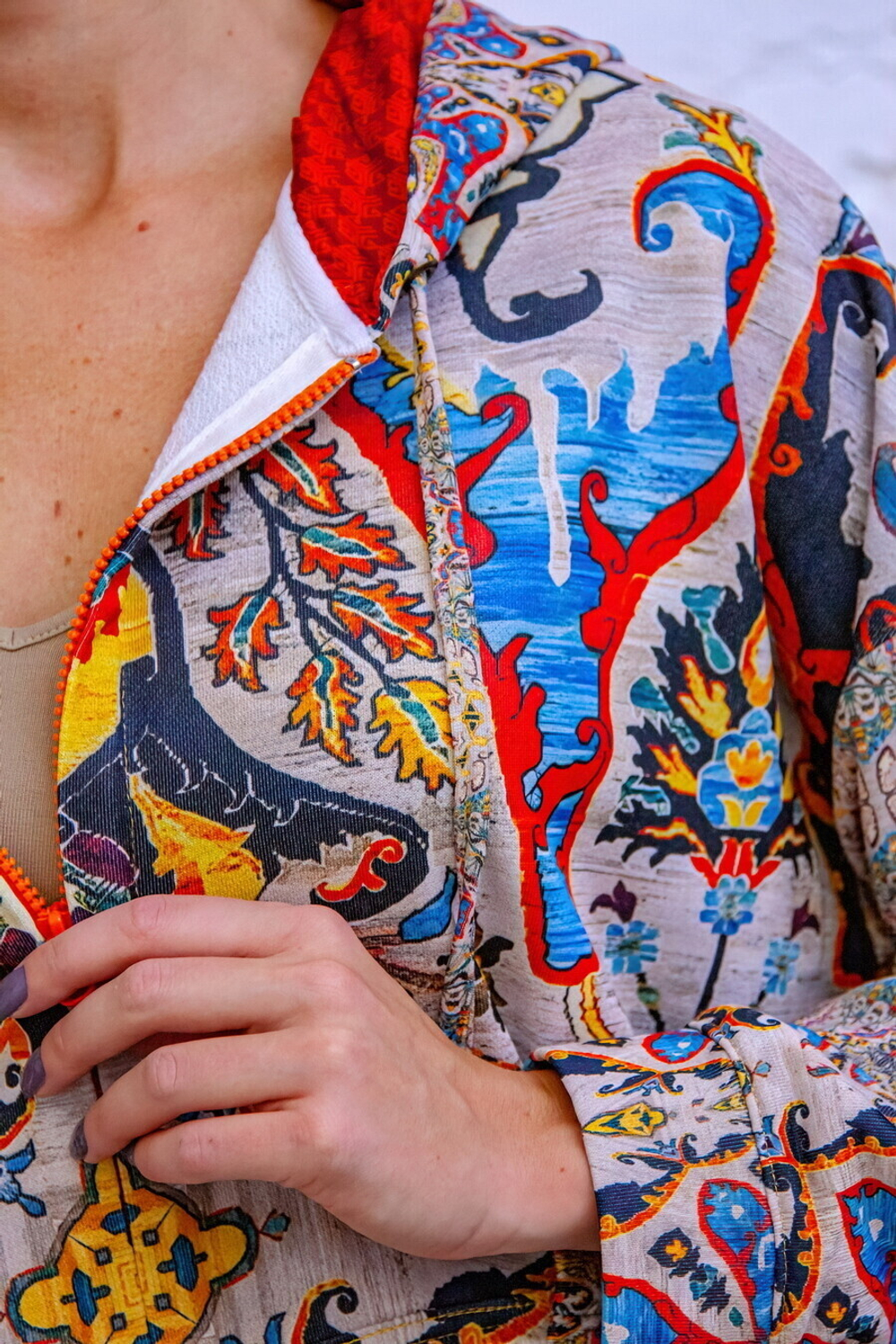 Худи "Загадочная Персия", по мотивам традиционного персидского ковра ручной работы