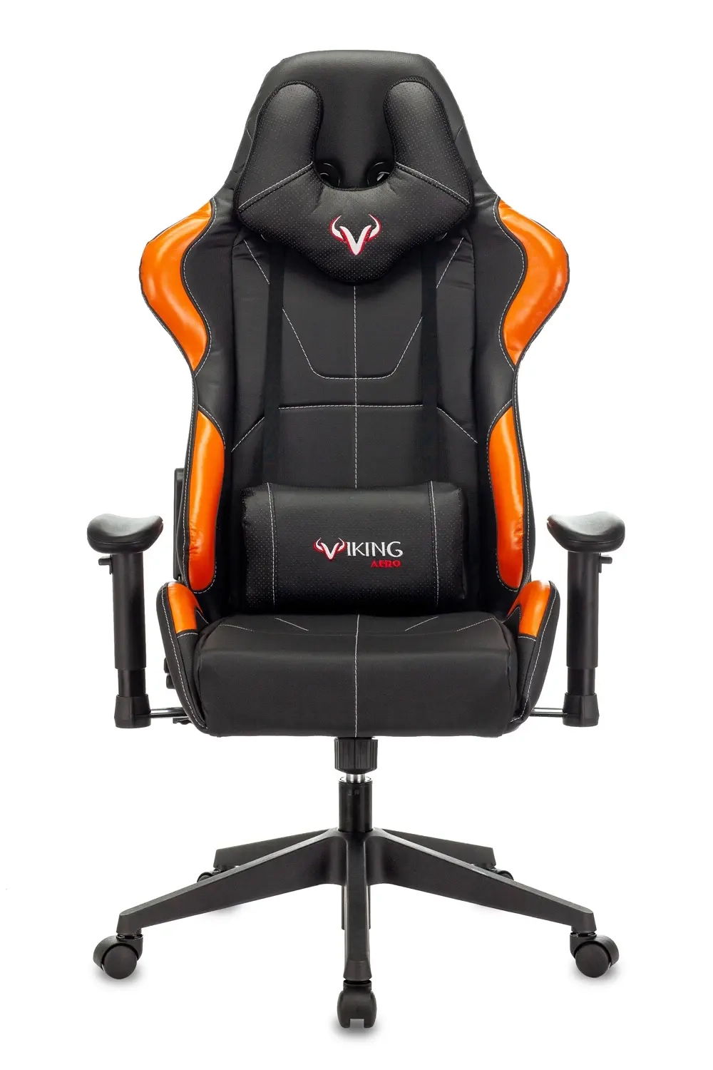 Кресло игровое Zombie VIKING 5 AERO черный/оранжевый эко.кожа с подголов. крестов. пластик