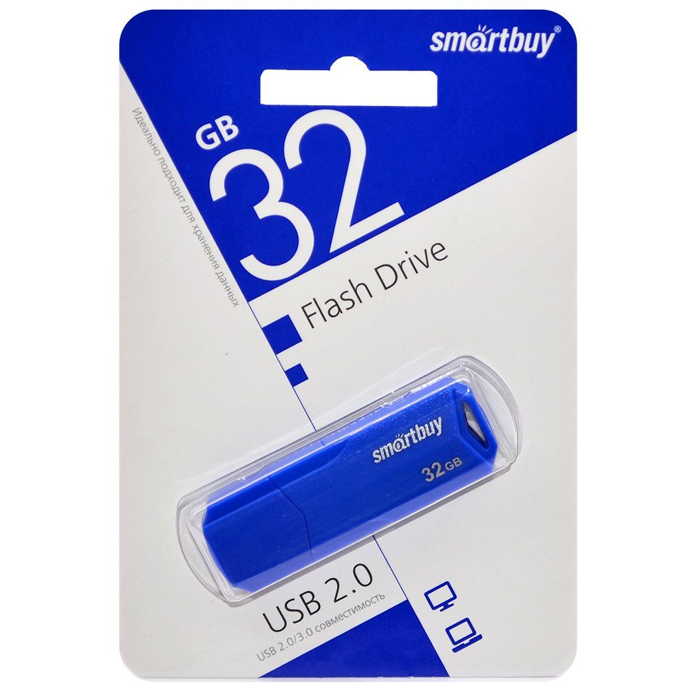 Флеш-накопитель 32 Gb SmartBuy Clue Blue