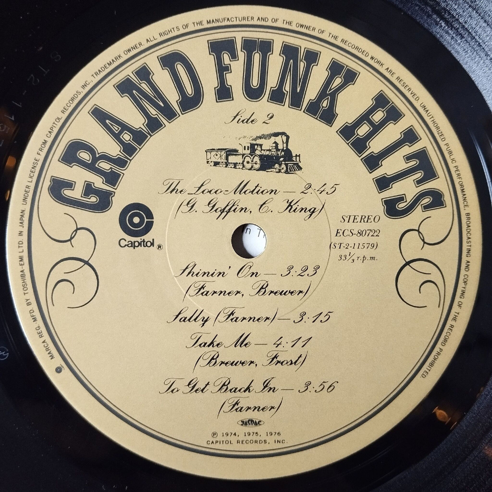 Винтажная виниловая пластинка LP Grand Funk Hits (Japan 1976) (Obi) (Poster) Take Me ECS-80722