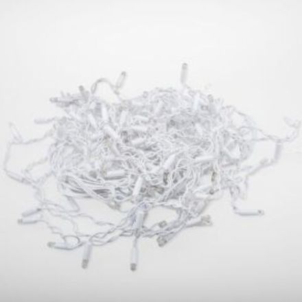 Гирлянда Айсикл (бахрома) светодиодный, 2,4 х 0,6 м, белый провод, 230 В, диоды синие, 76 LED