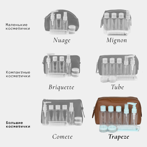 Косметичка Trapèze из кожи теленка цвета карамель