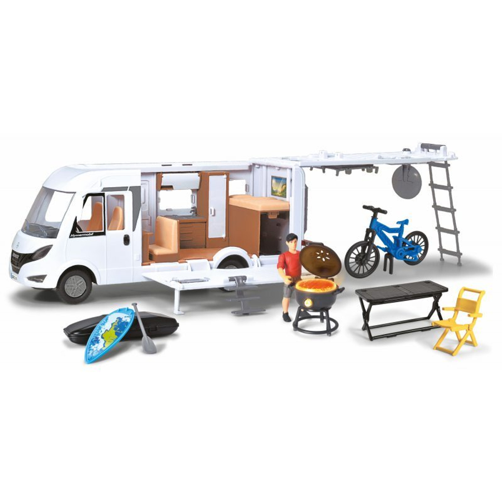 Игровой набор кемпера серии Play Life от Dickie Toys, автомобильный комплект кемпера Hymer + аксессуары