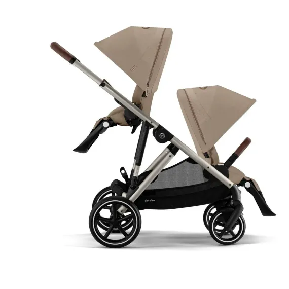 Детская коляска для двойни Cybex Gazelle S 2 в 1 TPE Almond Beige