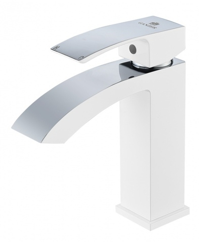 44111-F Смеситель од. для раковины (БЕЛЫЙ) GANZER (10/1шт)