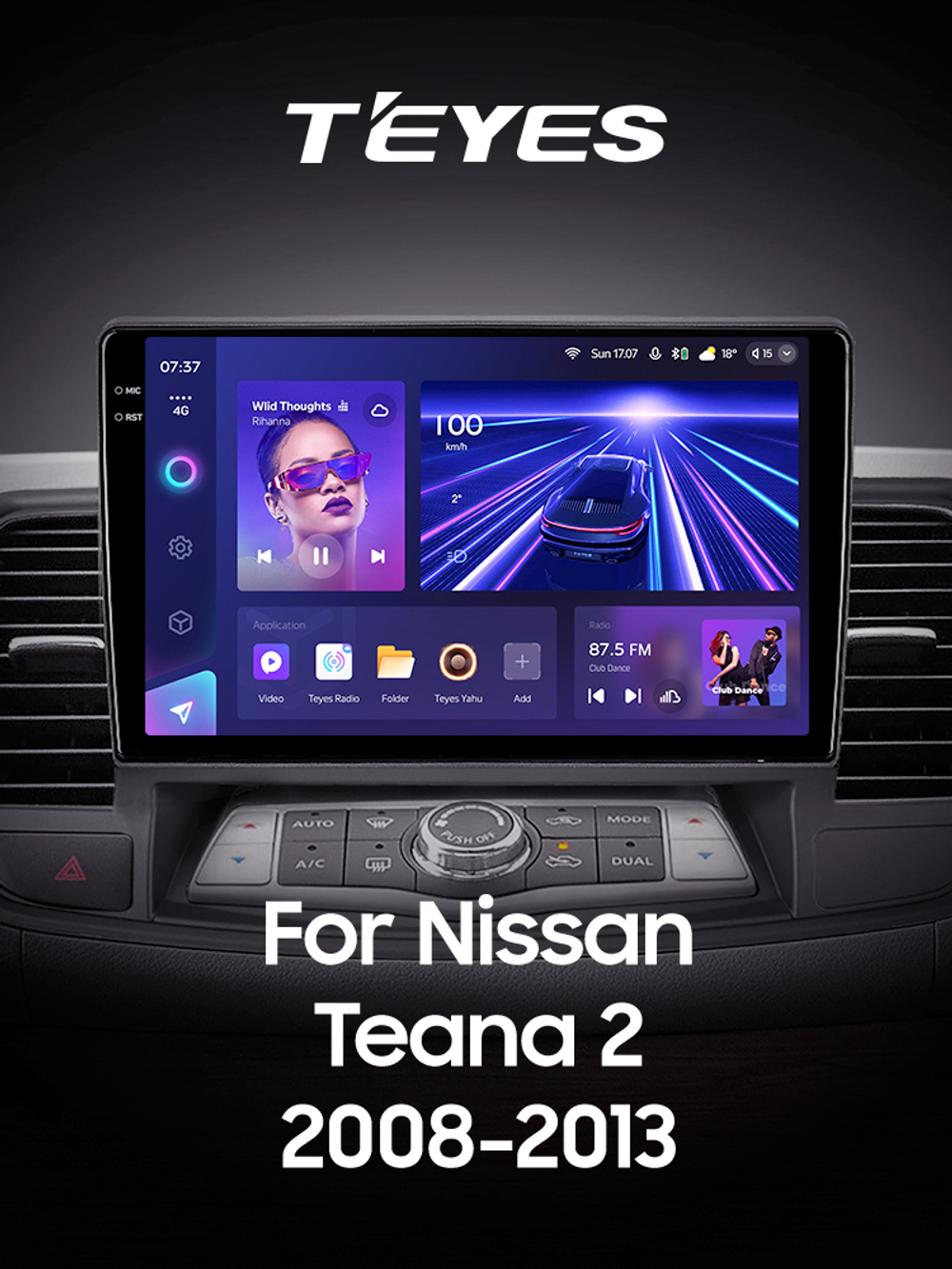 Teyes CC3 2K 9"для Nissan Teana 2003-2008