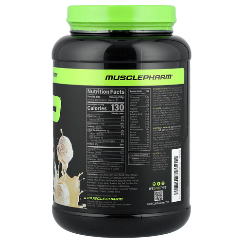 MusclePharm, Combat®, протеиновый порошок, ванильное мороженое, 900 г (2 фунта)