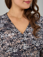 Блузка БЛкл-079/черный-бежабстракция