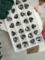 Подвеска сердце из хрустального стекла, heart 12 мм, 2 штуки, серый