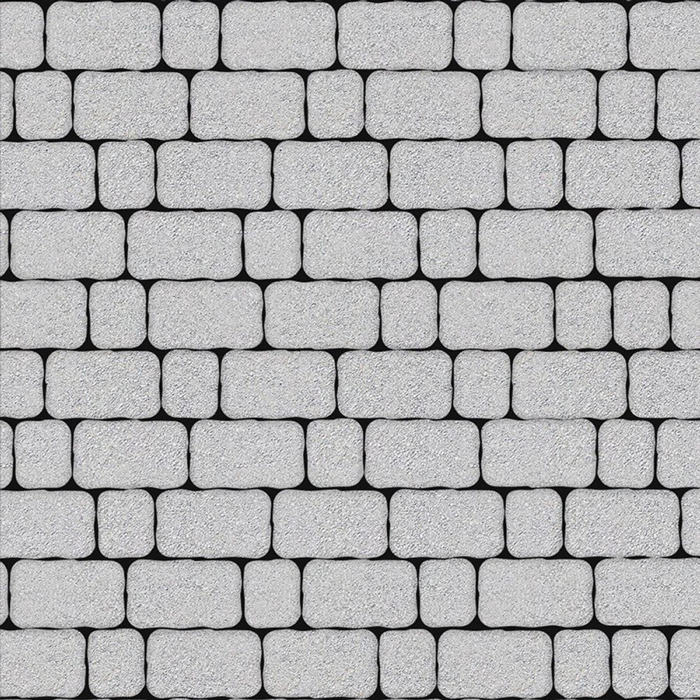 Тротуарная плитка Арена - Стандарт Белый, комплект из 2 видов плит