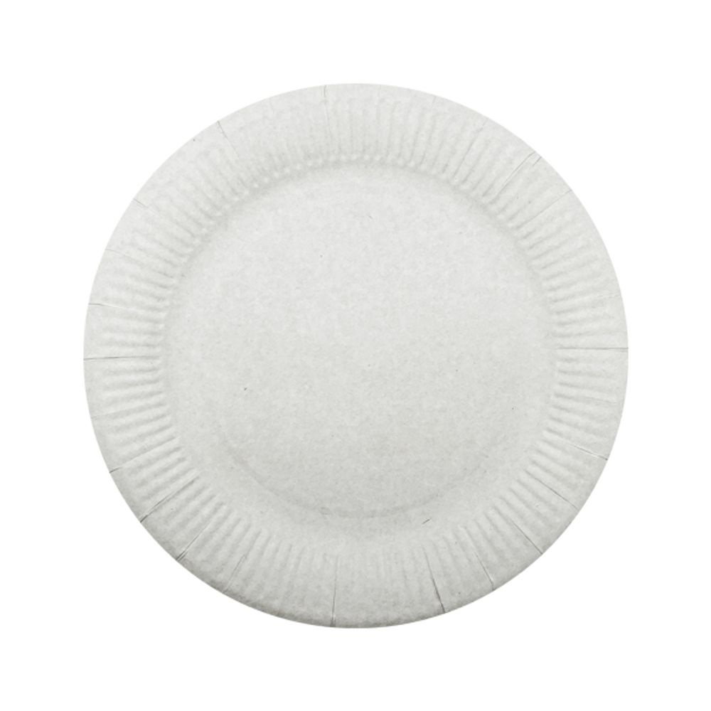 Тарелка одноразовая мелкая 230 мм белая