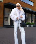 Шуба - кроп из арктической лисы 45см