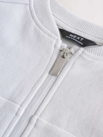 Бомбер на молнии для мальчика Next E43-864, Свтело-серый