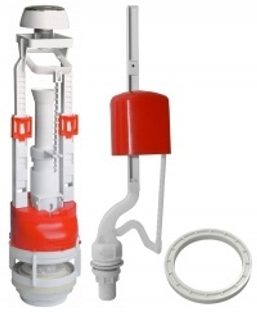 Арматура д/бачка ИНКОЭР с ниж под 1/2(кнопка)  (20/1шт)