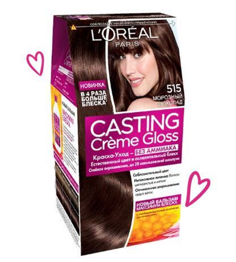 L'Oreal Paris Краска для волос Casting Creme Gloss, тон №515, Морозный шоколад, 48 мл