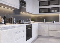 Модульный кухонный гарнитур «Скала» 2400/2800 (Гранит Оникс), ЛДСП/МДФ, ДСВ Мебель