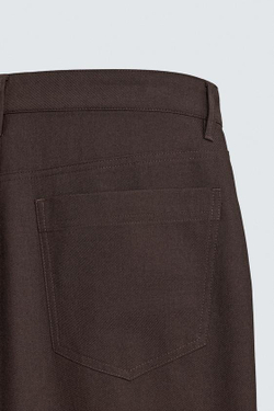 ZARA БРЮКИ STRAIGHT FIT, ШОКОЛАДНЫЙ