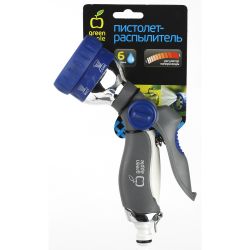 GWHM12-034 GREEN APPLE Пистолет-распылитель, металл, 6 режимов | Аксессуары для полива Green Apple
