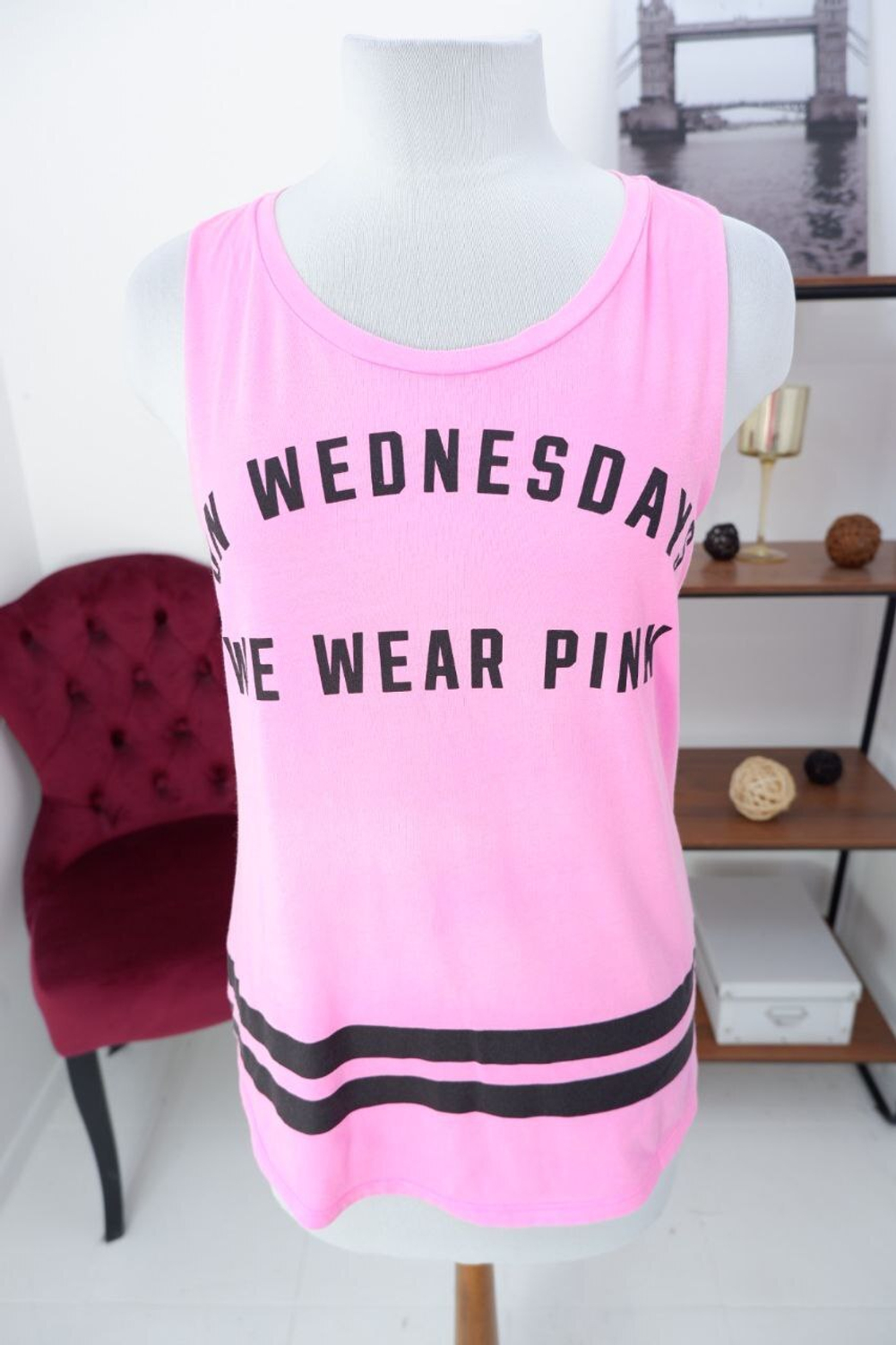 Топ Pink с хлопком яркий 42 размер