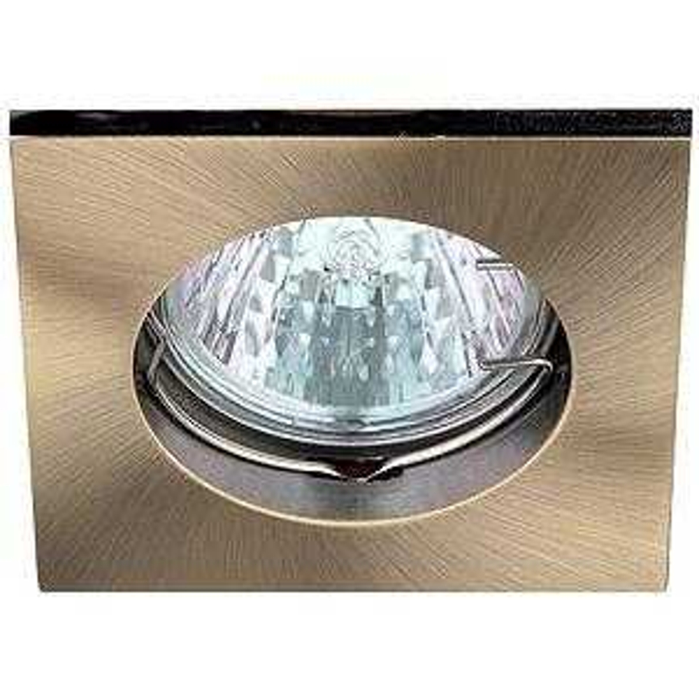Светильник литой квадрат MR16,12V/220V, 50W бронза