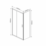 Душевой уголок Vincea Garda VSR-1G1013CL 130x100 стекло прозрачное/профиль хром