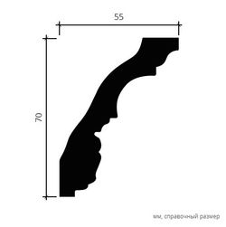 Карниз пенополиуретан, 2000x55x70 мм