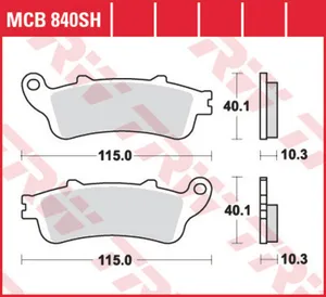 Колодки тормозные дисковые TRW MCB840SH