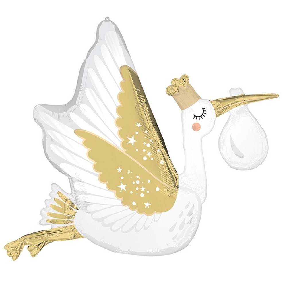 А ФИГУРА/P35 Аист белый сатин