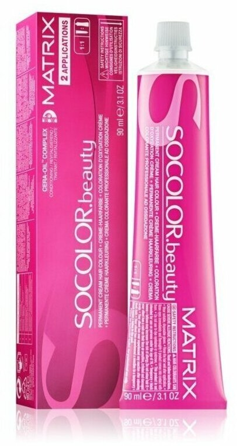 Matrix Краска для волос без аммиака  SoColor Pre-Bonded 505NA Светлый шатен натуральный пепельный 90 мл.